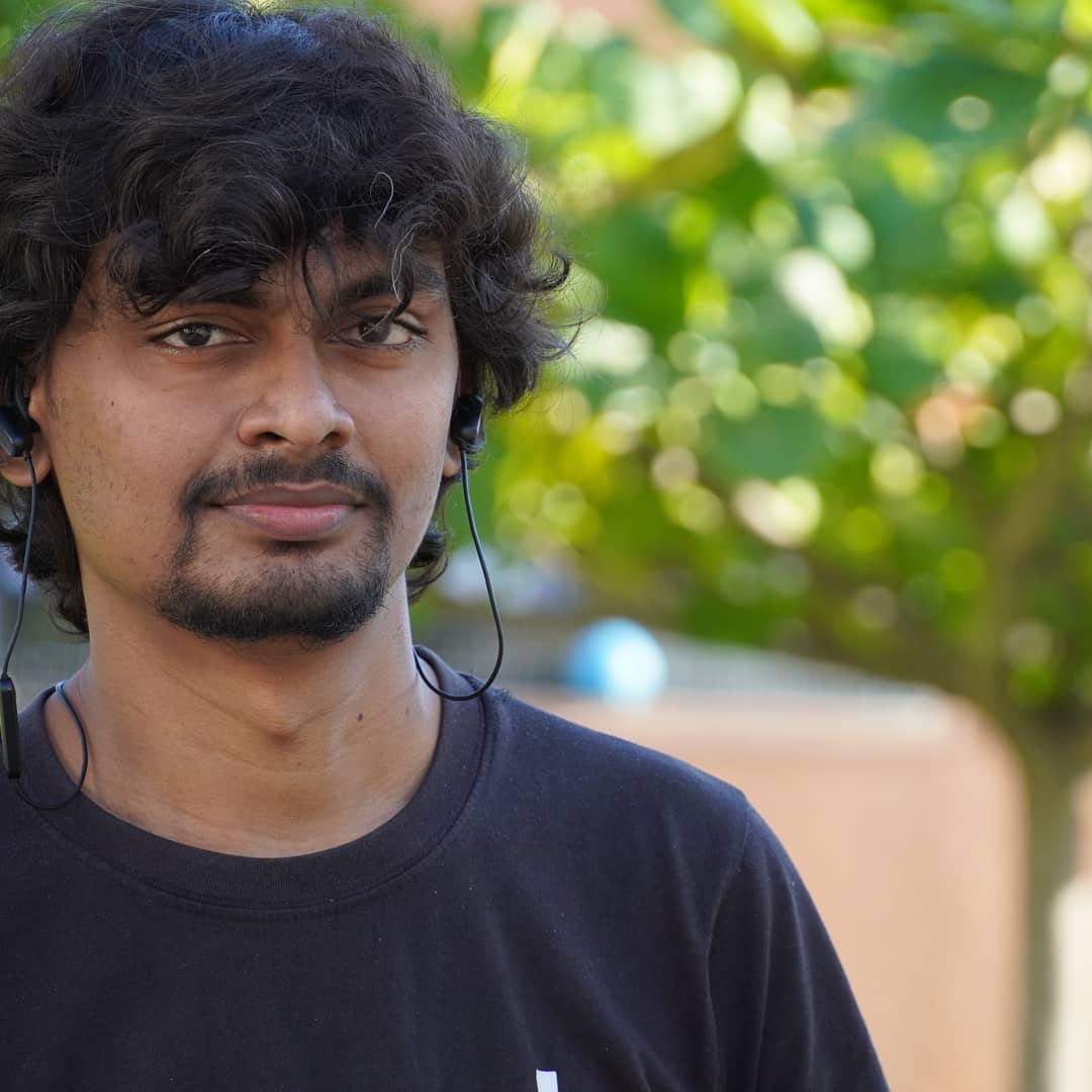 Sivaraj listening to music